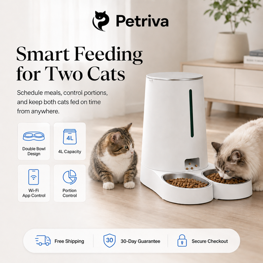DOUBLE BOWL CAT FEEDER WITH APP CONTROL