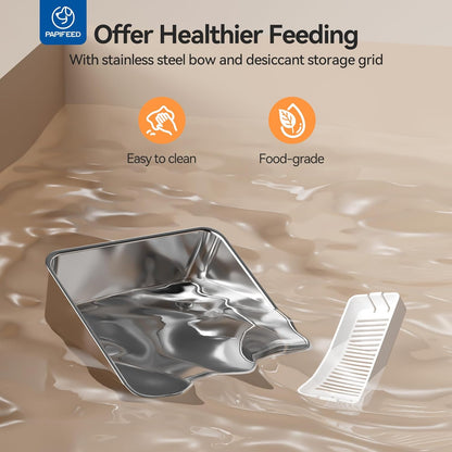 Automatic Cat Feeder with App, 2.4G Wifi Cat Food Dispenser, 6L Timed Cat Feeder for Dry Food, 10 Meals/Day, 12 Portions/Meal, Dual Power Supply Smart Pet Feeder for Small Dog, Black