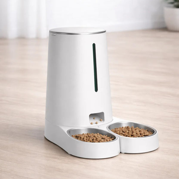 Buy dual bowl cat feeders with app control in USA