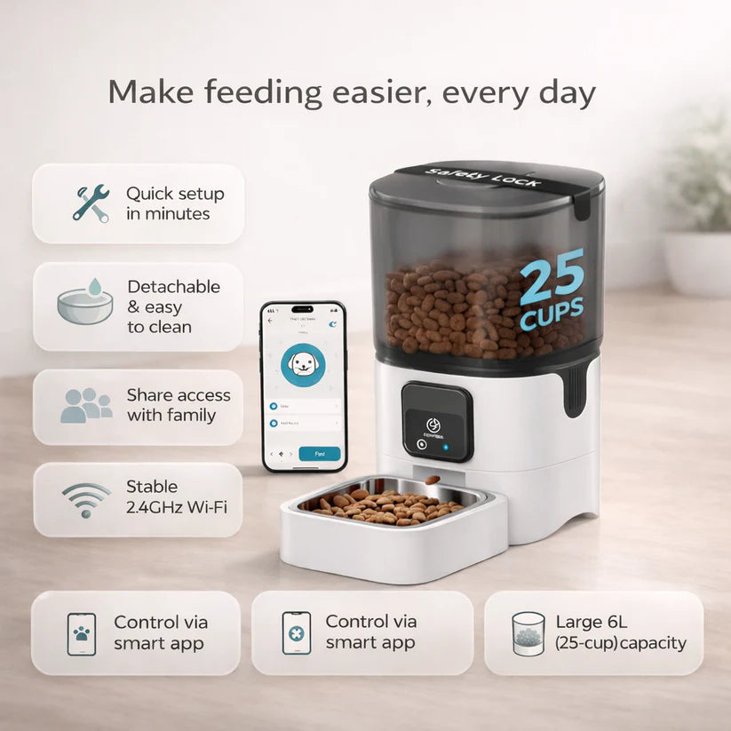 Smart automatic cat feeders with multiple features
